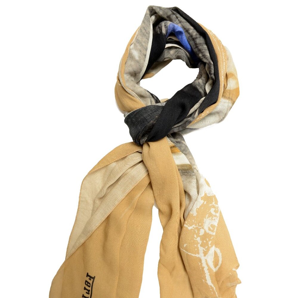 Scuderia Ferrari Tan and Black Scarf